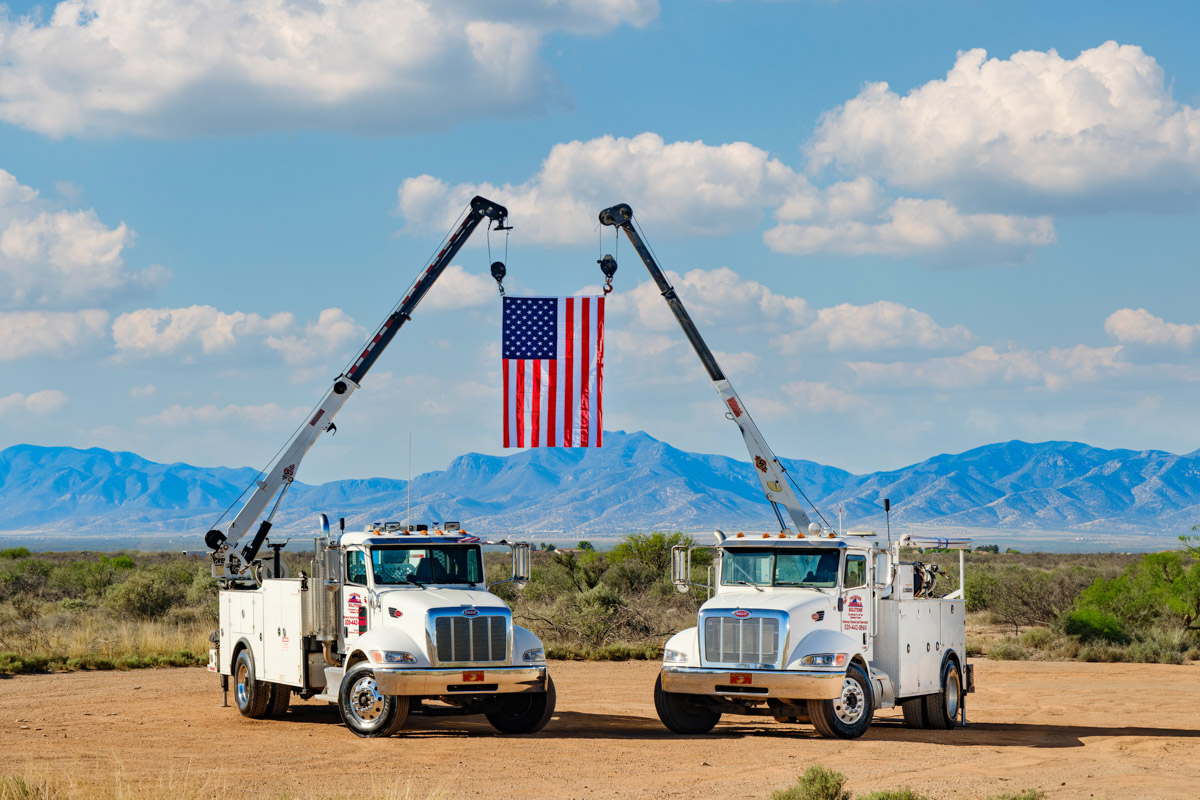Thunder Mountain Solutions service trucks in Arizona