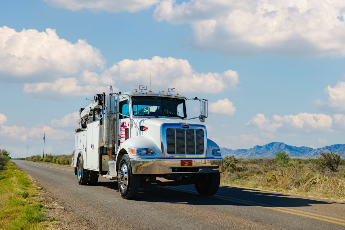 Thunder Mountain Solutions service trucks and forklift